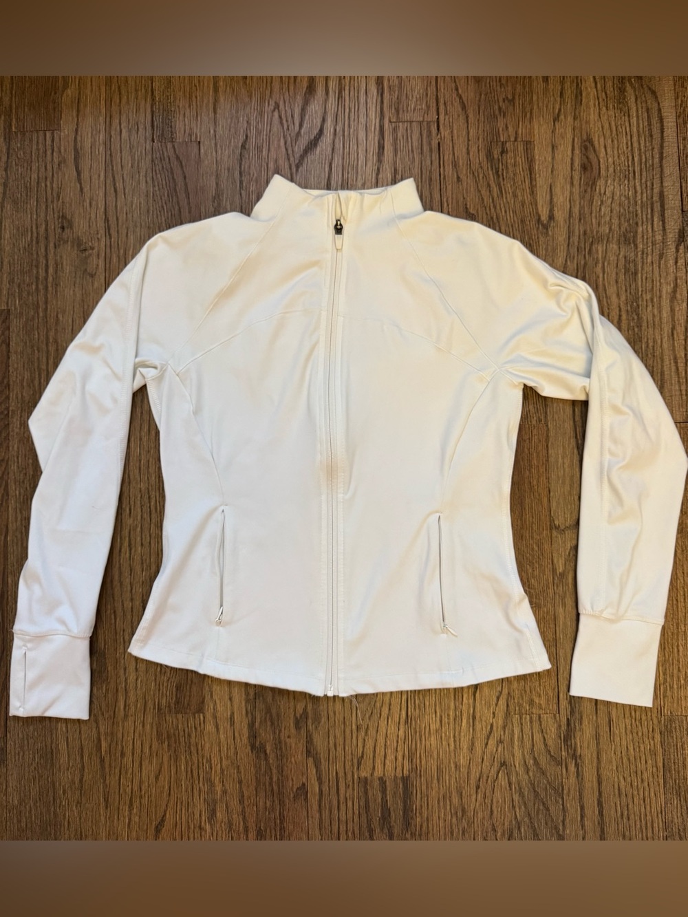 Jockey White Full-Zip Womens Sweatshirt